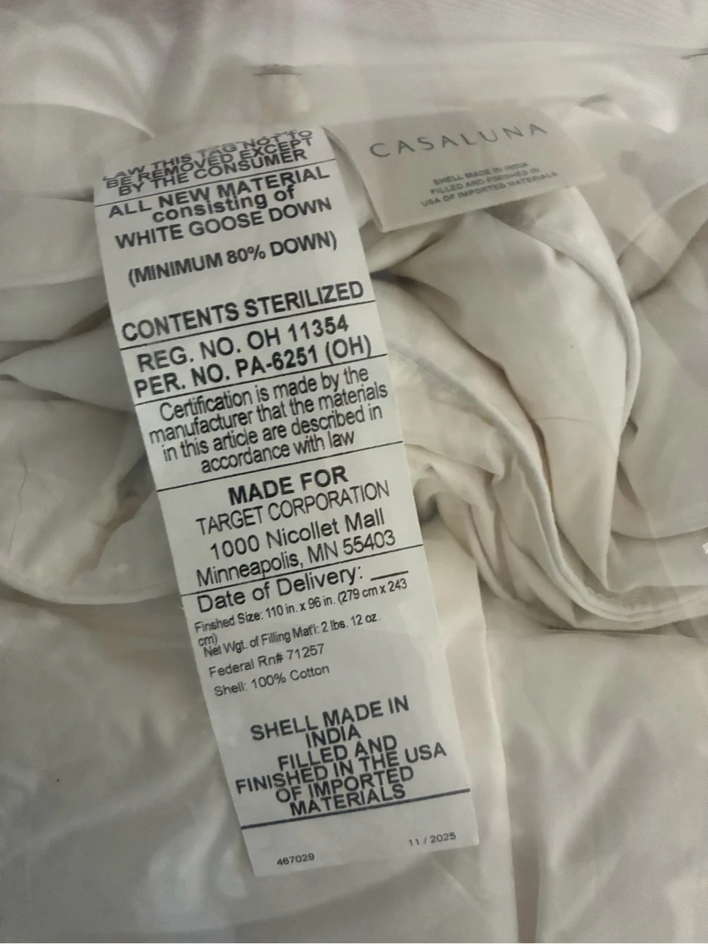 King/California King Premium Goose Down Duvet Insert - Casaluna